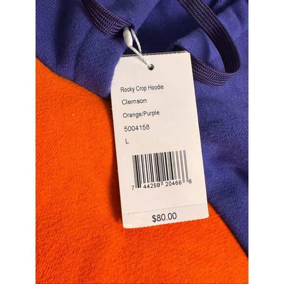 Clemson Rocky Crop Hoodie Size L/Shelby & Grace - Picture 4 of 11